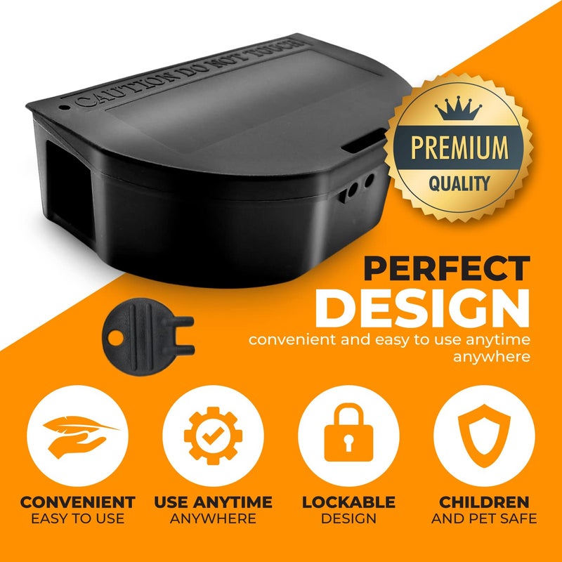Ven-Trap Mouse Bait Station 8-Pack â€“ Tamper-Resistant Rodent Control Boxes with Security Key, Child & Pet Safe, Indoor/Outdoor Reusable Mouse Trap for Home, Garage, Basement, Pest Deterrent - Image 5